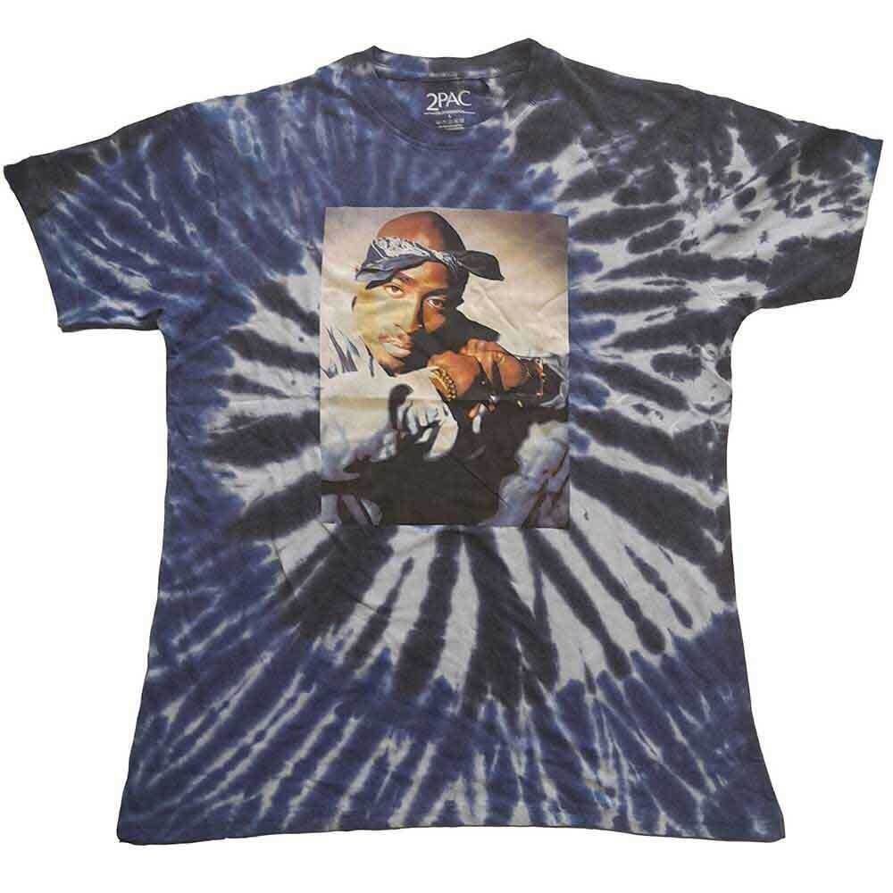 T-Shirt 2Pac Photo Swirl (Wash Collection) Blue 2XL T-Shirt