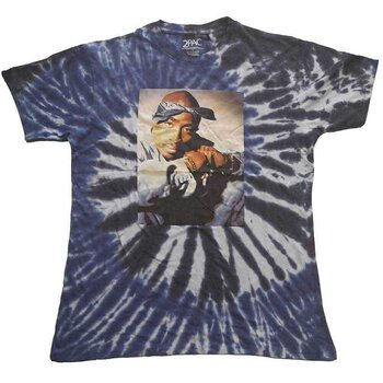 T-Shirt 2Pac Photo Swirl (Wash Collection) Blue 2XL T-Shirt - 1