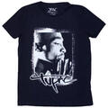 2Pac Spray Photo Navy Blue L De mujer Camiseta de manga corta