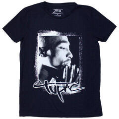 T-shirt 2Pac Spray Photo Navy Blue XL Feminino T-shirt