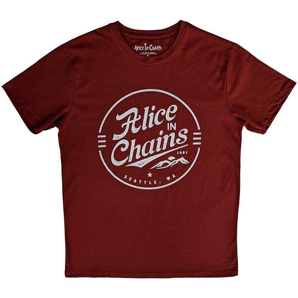 T-shirt Alice In Chains Circle Emblem Red 2XL T-shirt