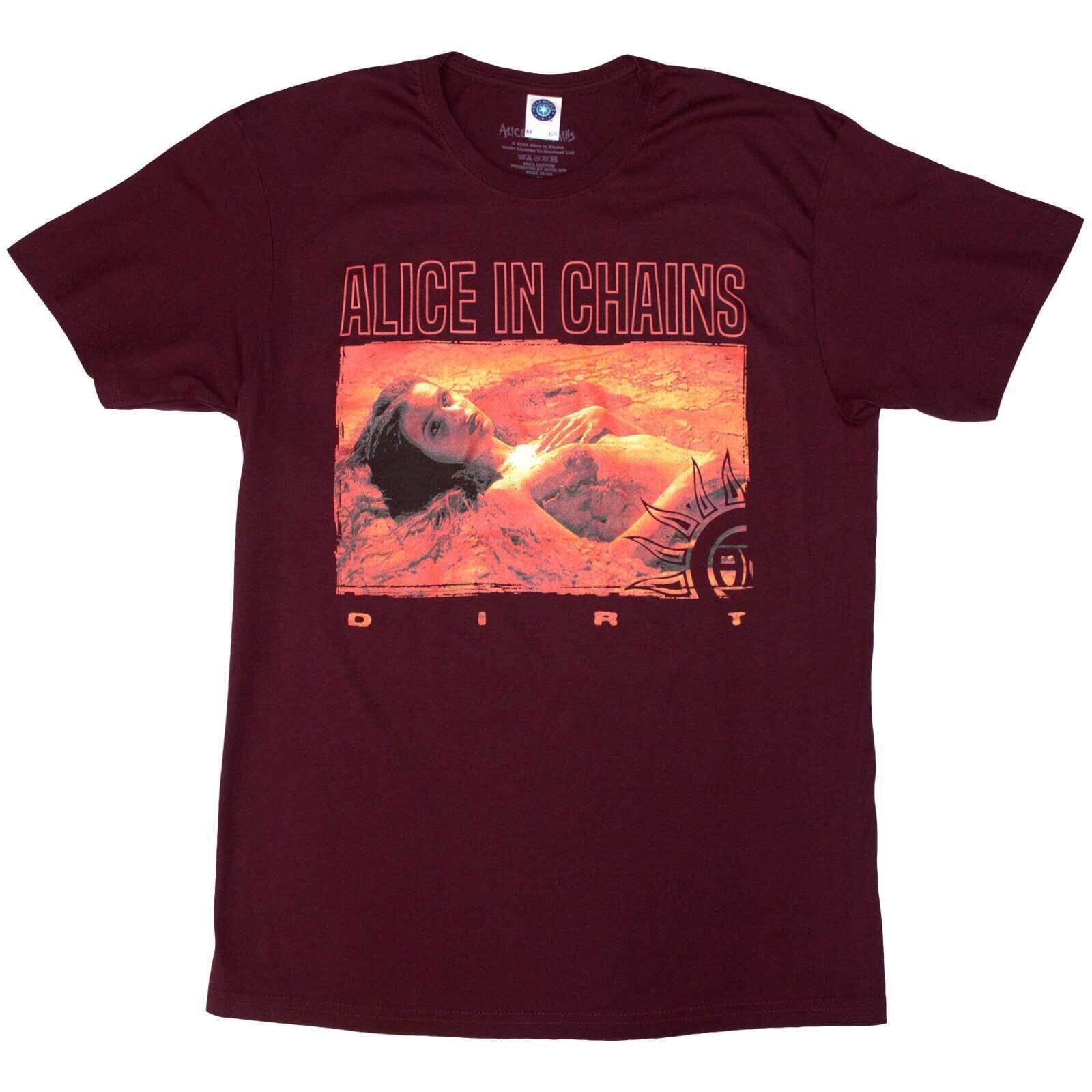 Skjorte Alice In Chains Dirt Orange Maroon Red M Skjorte