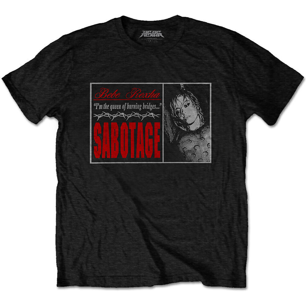 T-Shirt Bebe Rexha Sabotage - Let You Down (Back Print) Black L T-Shirt