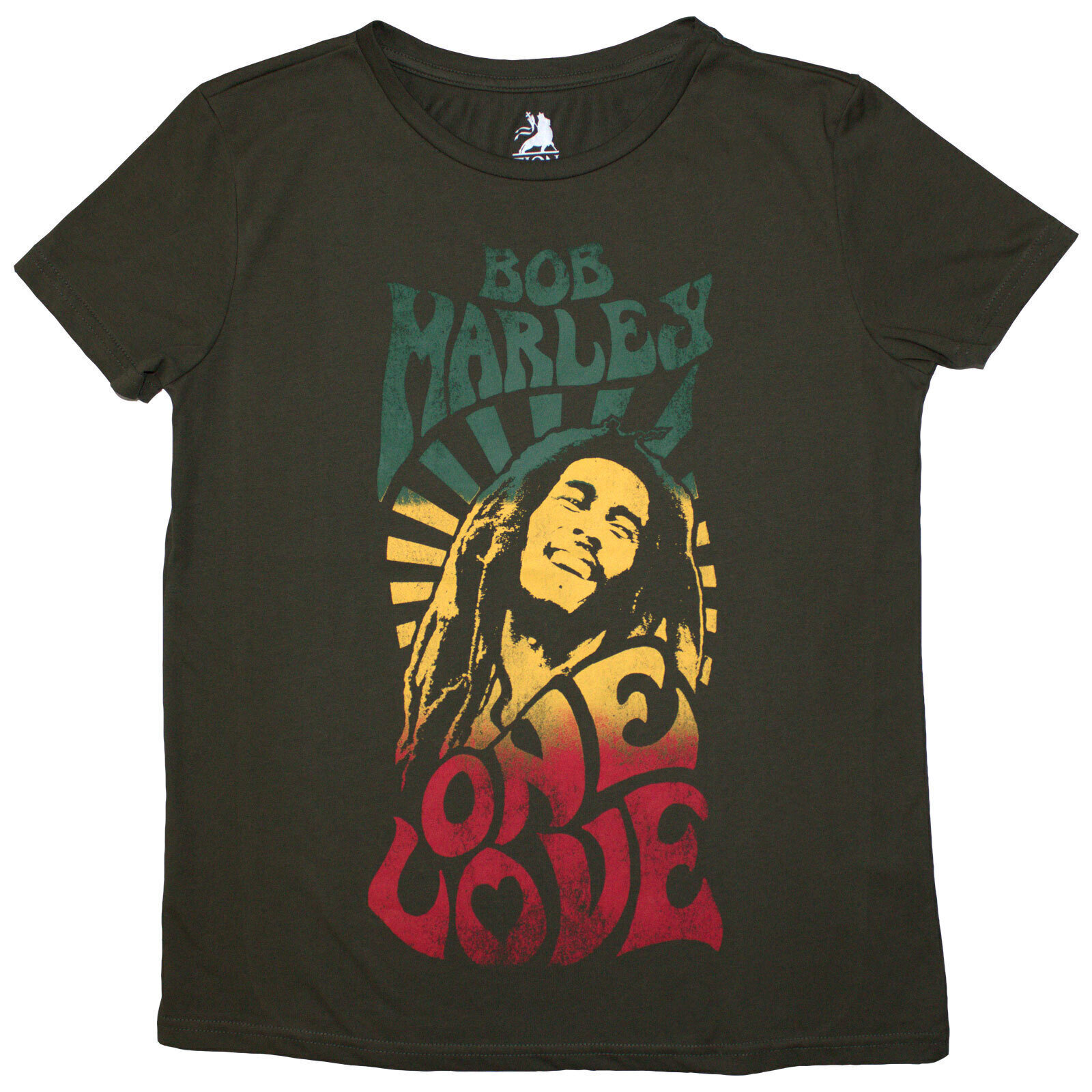 Tricou Bob Marley One Love Gradient Verde S Damă Tricou