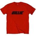 Billie Eilish Racer Logo & Blohsh (Back Print) Red L T-Shirt