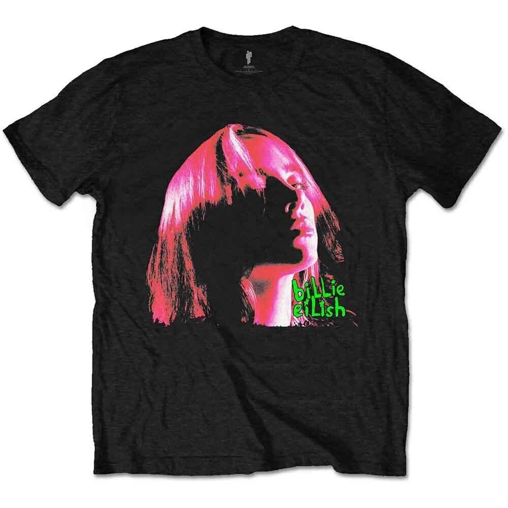 T-shirt Billie Eilish Neon Shadow Pink Black XL T-shirt