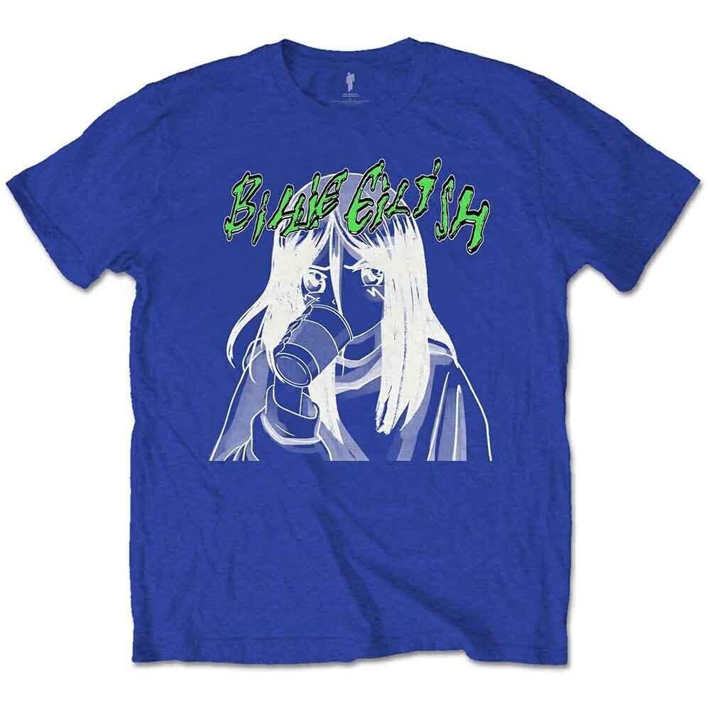 T-Shirt Billie Eilish Anime Drink Blue 2XL T-Shirt