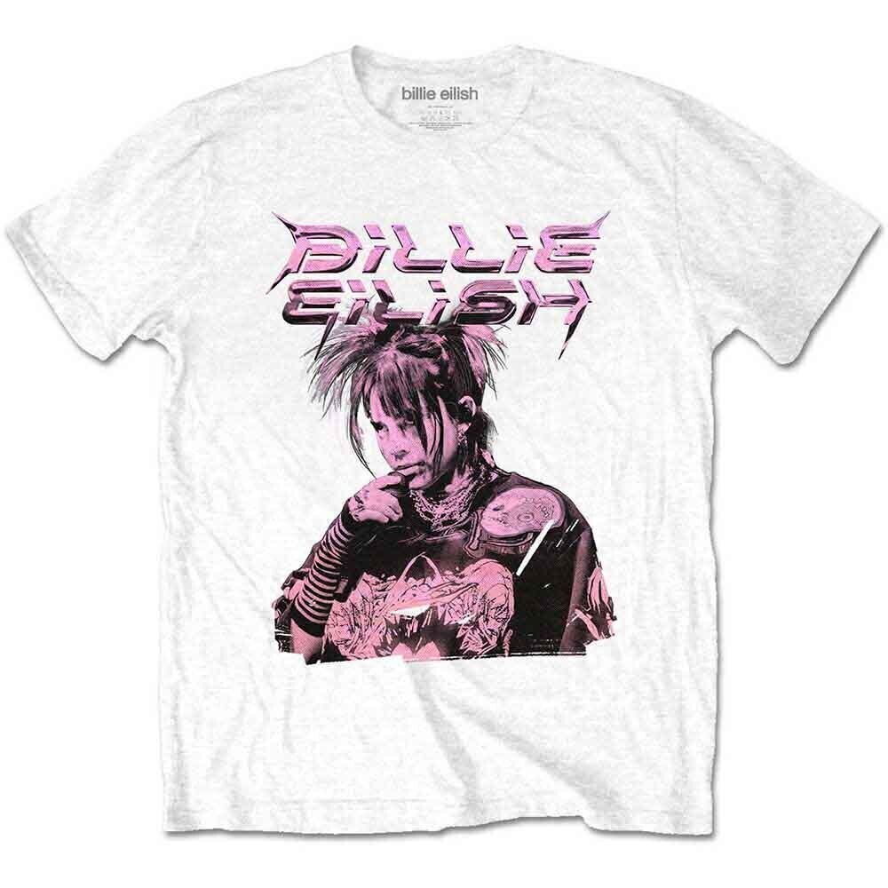 T-shirt Billie Eilish Purple Illustration White M T-shirt