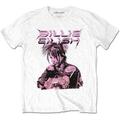 Billie Eilish Purple Illustration White L T-Shirt