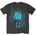 Billie Eilish Neon Graffiti Logo Charcoal Grey L Camiseta de manga corta