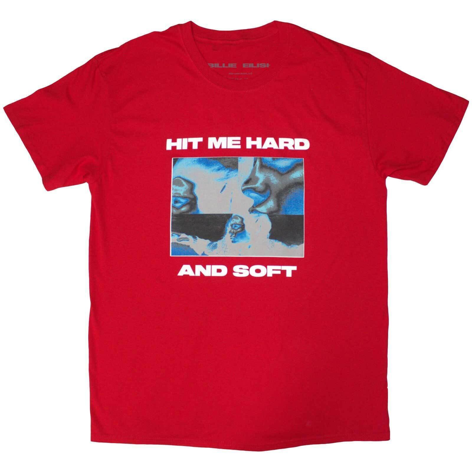 T-Shirt Billie Eilish Hit Me Hard And Soft Negative Red S T-Shirt