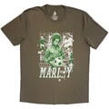 Bob Marley Football Collage Brown XL T-Shirt