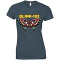 Blink-182 Butterfly Heather Navy M Ladies T-Shirt