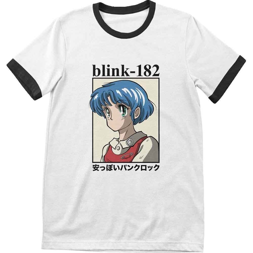 T-shirt Blink-182 Anime Black & White 2XL T-shirt