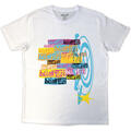 Blink-182 Multi Stacked Logo White XL Camiseta de manga corta