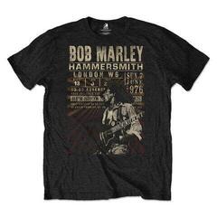 T-shirt Bob Marley Hammersmith '76 Black XL T-shirt