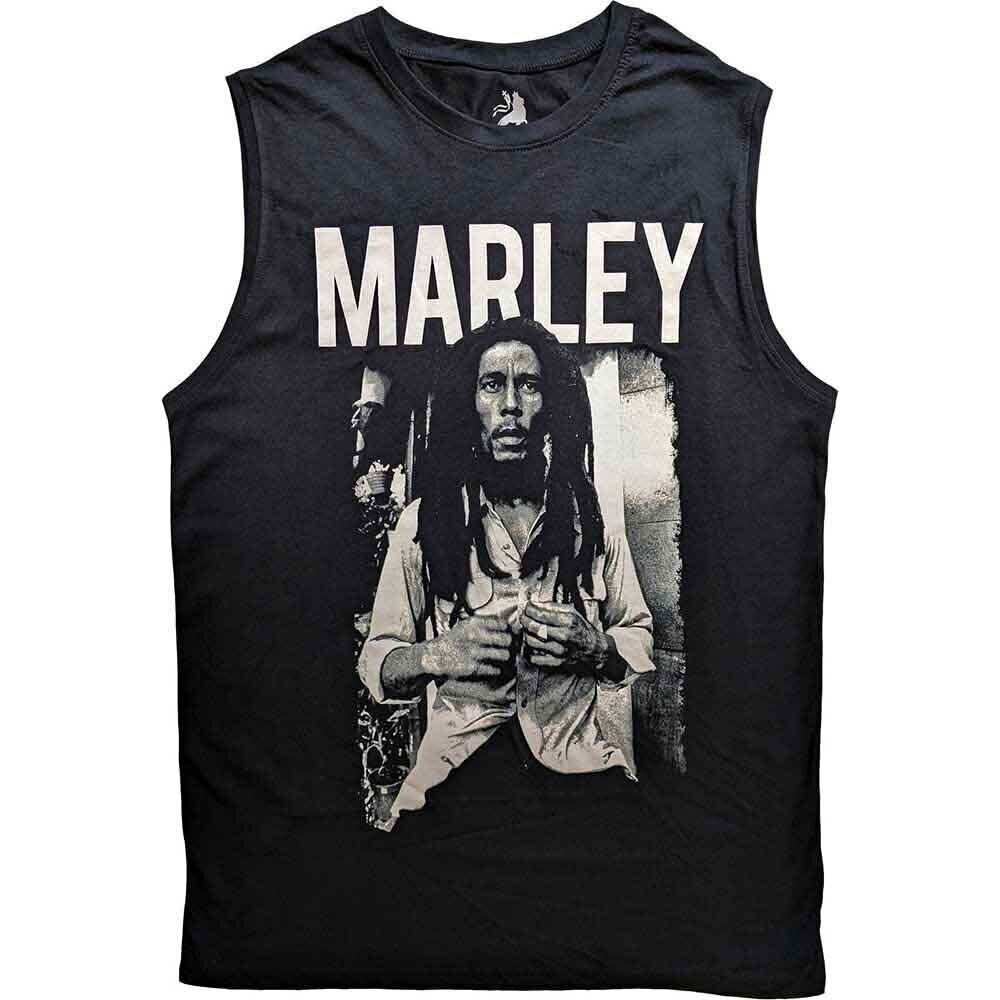 T-särk Bob Marley Marley B&W Black 2XL T-särk
