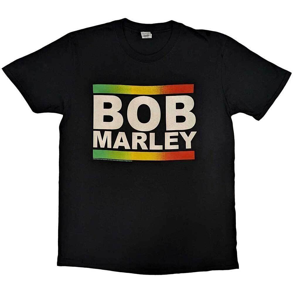 Maglietta Bob Marley Rasta Band Block Black L Maglietta