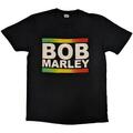 Bob Marley Rasta Band Block Black XL T-Shirt