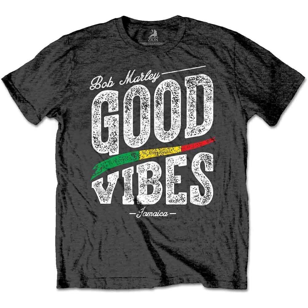 T-shirt Bob Marley Good Vibes Charcoal Grey M T-shirt