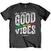 T-shirt Bob Marley Good Vibes Charcoal Grey M T-shirt