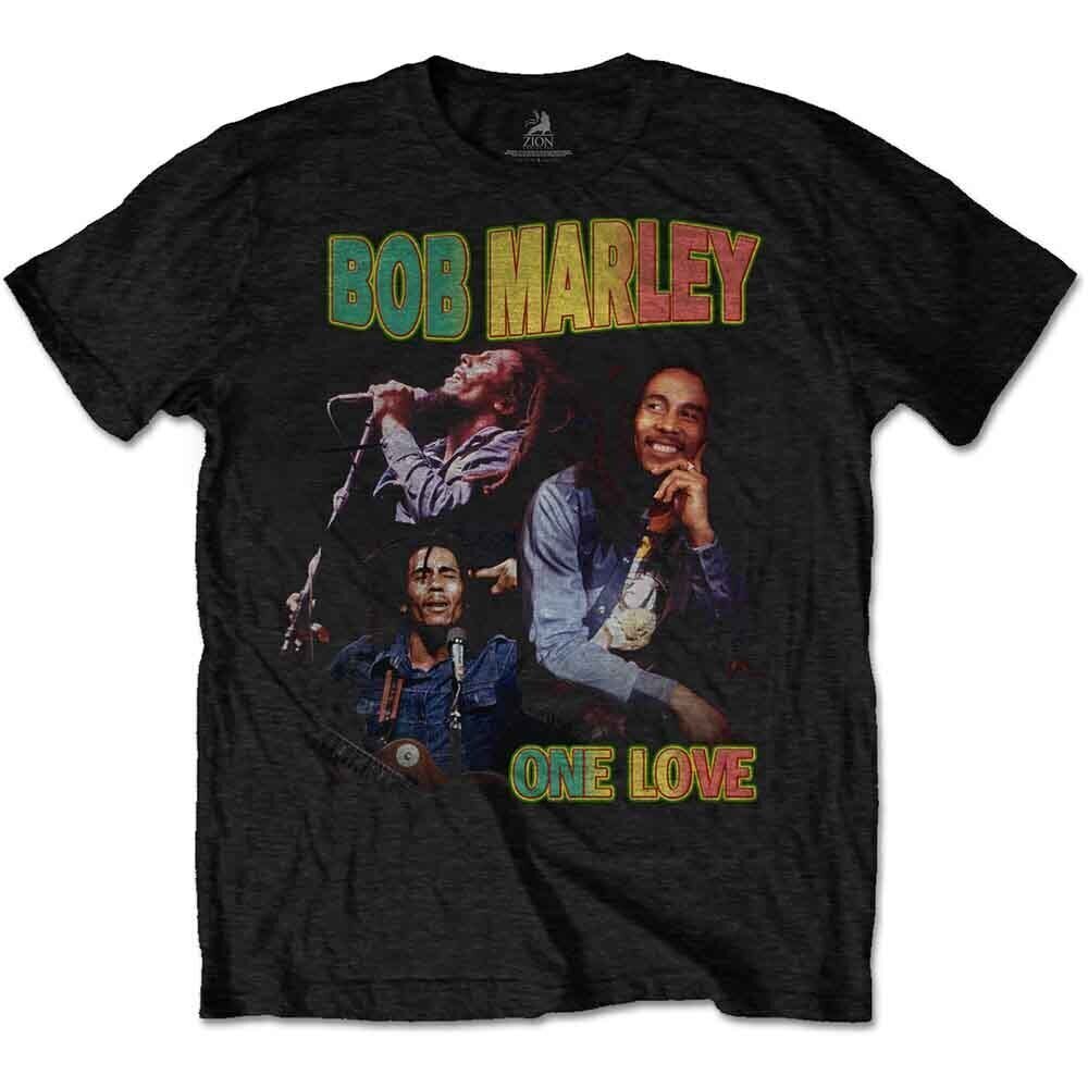 T-Shirt Bob Marley One Love Homage Black 2XL T-Shirt