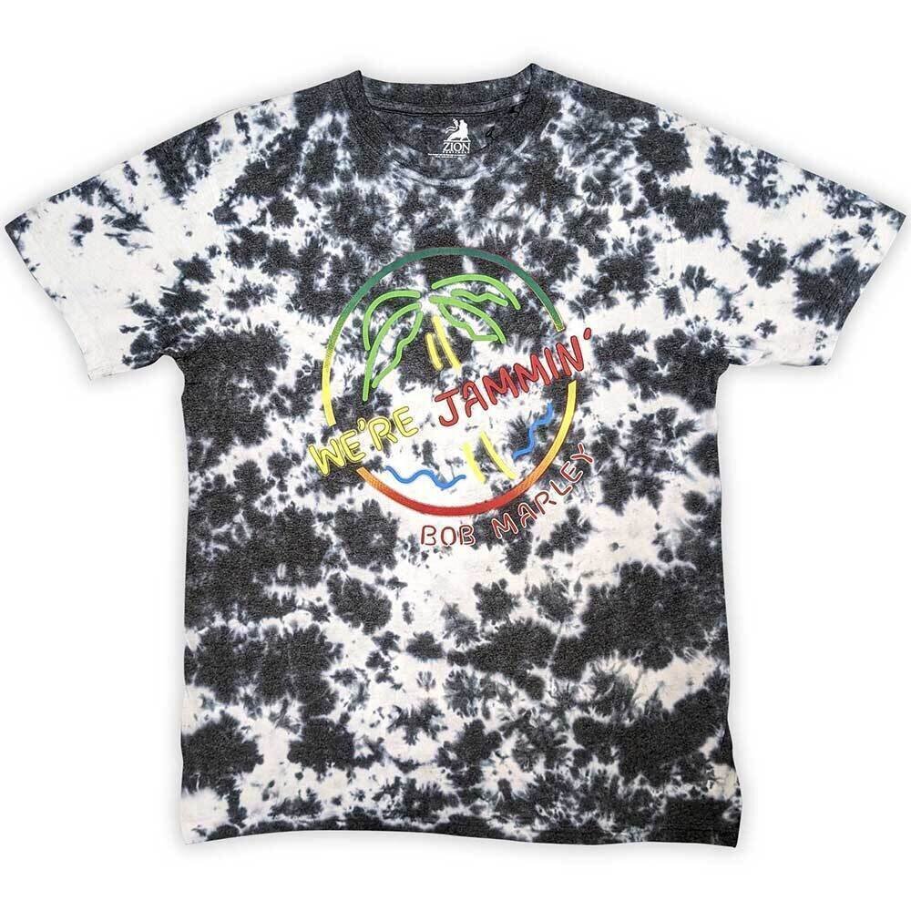 T-shirt Bob Marley Neon Sign (Wash Collection) Dip-Dye on White XL T-shirt