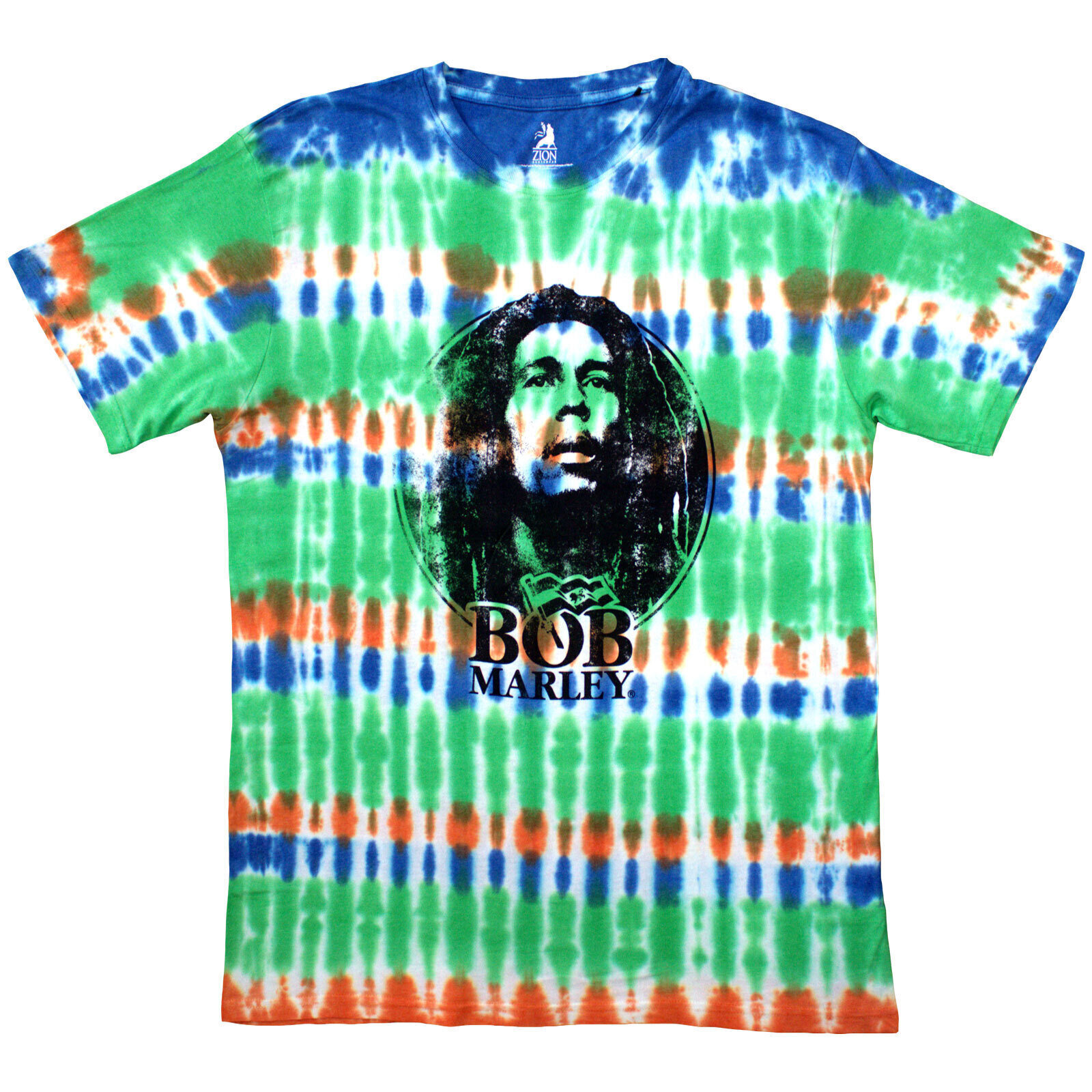 T-shirt Bob Marley Black & White Logo (Wash Collection) Dip-Dye on White L T-shirt
