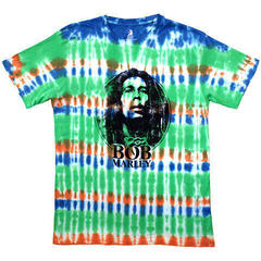 T-Shirt Bob Marley Black & White Logo (Wash Collection) Dip-Dye on White 2XL T-Shirt