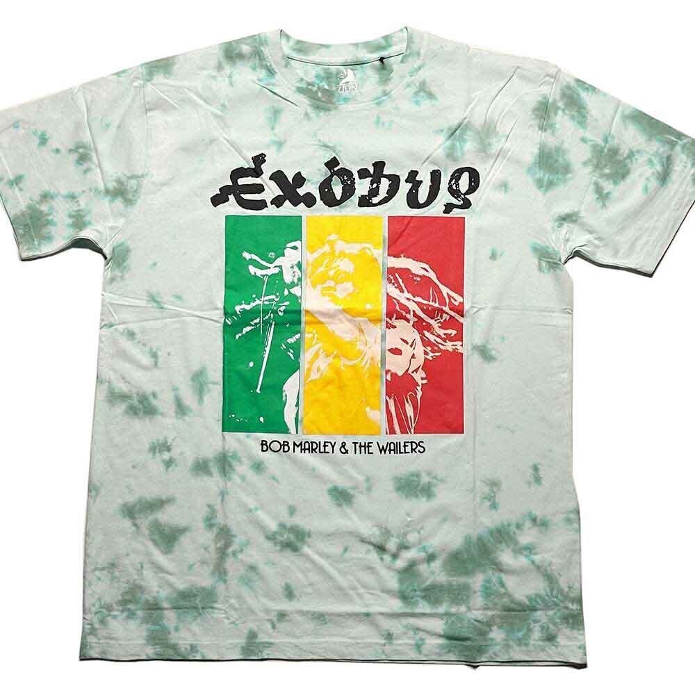 T-shirt Bob Marley Rasta Colours (Wash Collection) Green L T-shirt