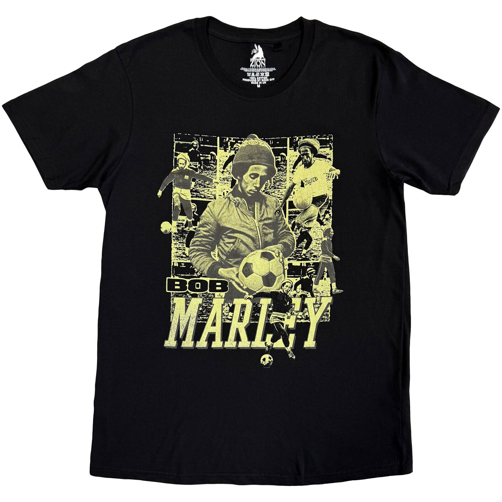 T-shirt Bob Marley Football Collage Black XL T-shirt