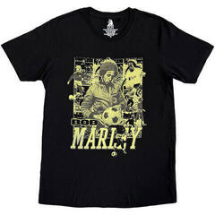 Skjorte Bob Marley Football Collage Black 2XL Skjorte