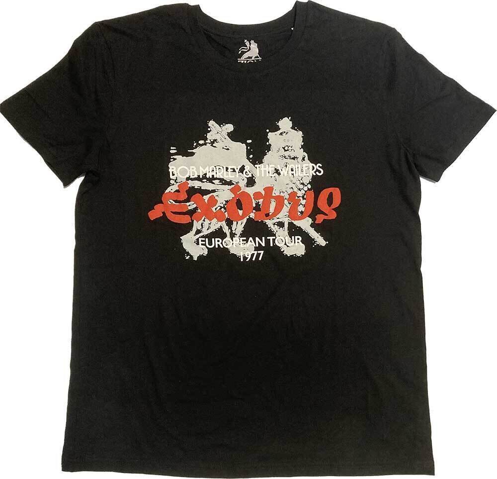 T-Shirt Bob Marley Exodus European Tour '77 (Hi-Build) Black 2XL T-Shirt