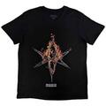 Bring Me The Horizon Flame Hex & Text Logo Black M Camiseta de manga corta
