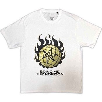 T-Shirt Bring Me The Horizon Globe Yellow White M T-Shirt - 1