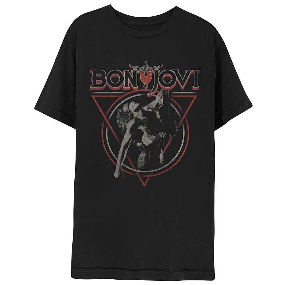 T-shirt Bon Jovi Triangle Overlap Black 2XL T-shirt