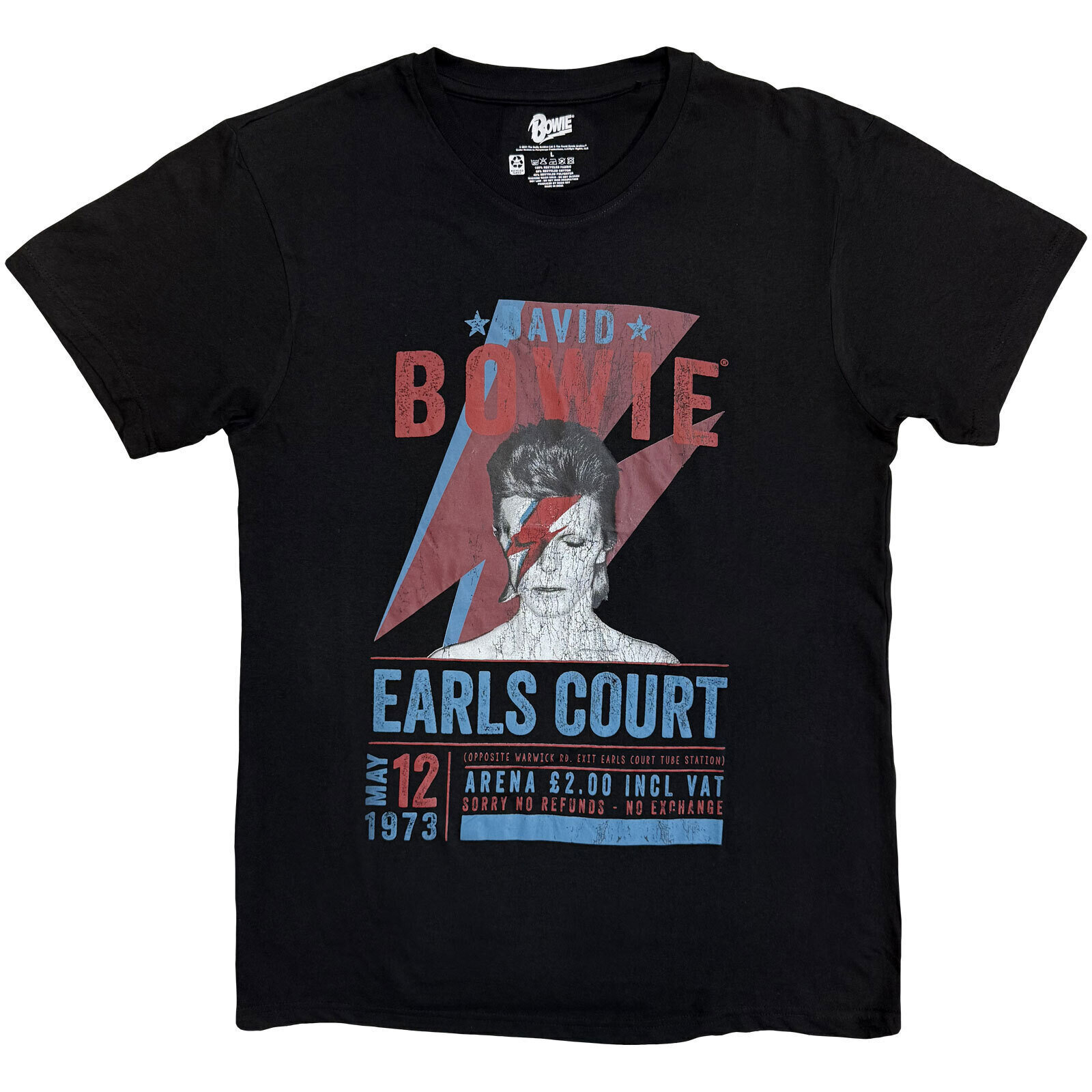 Сорочка David Bowie Earls Court '73 Black 2XL Сорочка
