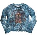 David Bowie Live & Well (Mesh) Blue L Ladies T-Shirt
