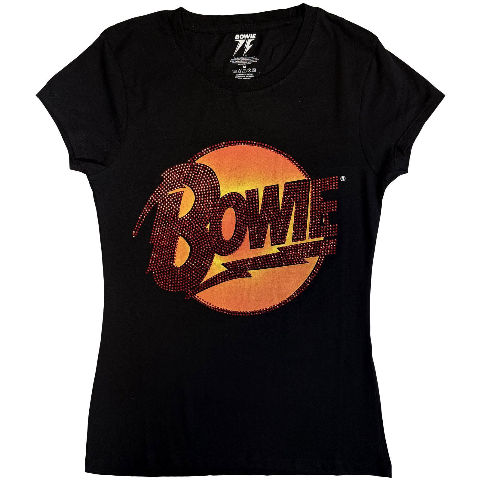 T-shirt David Bowie Diamond Dogs Logo (Embellished) Black L Femme T-shirt