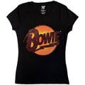 David Bowie Diamond Dogs Logo (Embellished) Black L Ladies T-Shirt