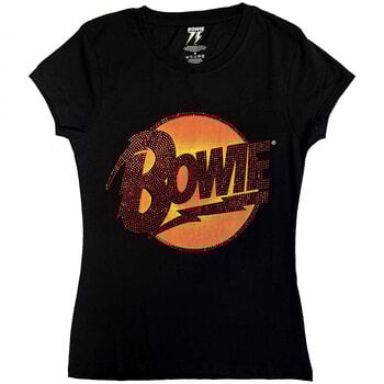 T-Shirt David Bowie Diamond Dogs Logo (Embellished) Black 2XL Ladies T-Shirt - 1