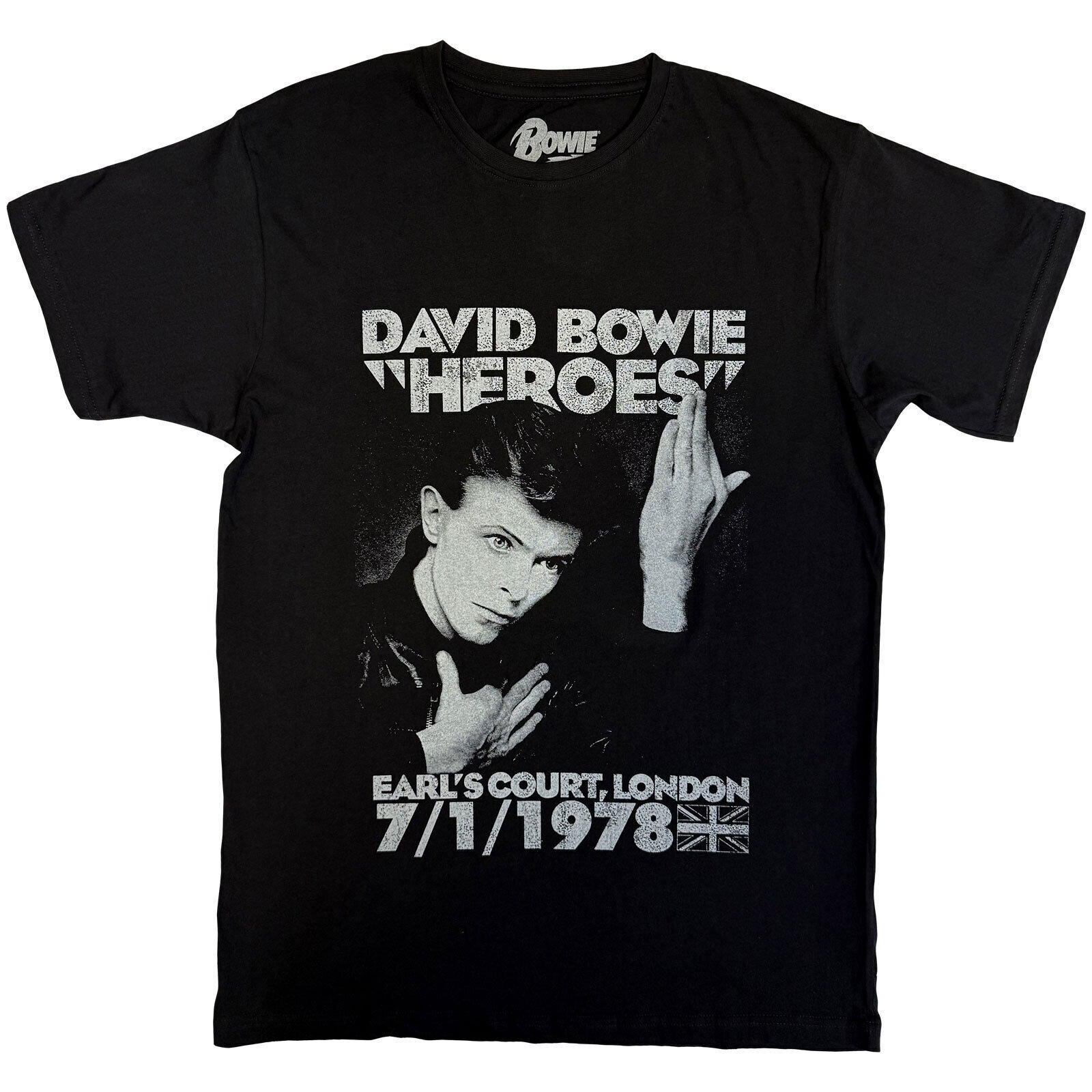 T-Shirt David Bowie Heroes Earls Court Black 3XL T-Shirt