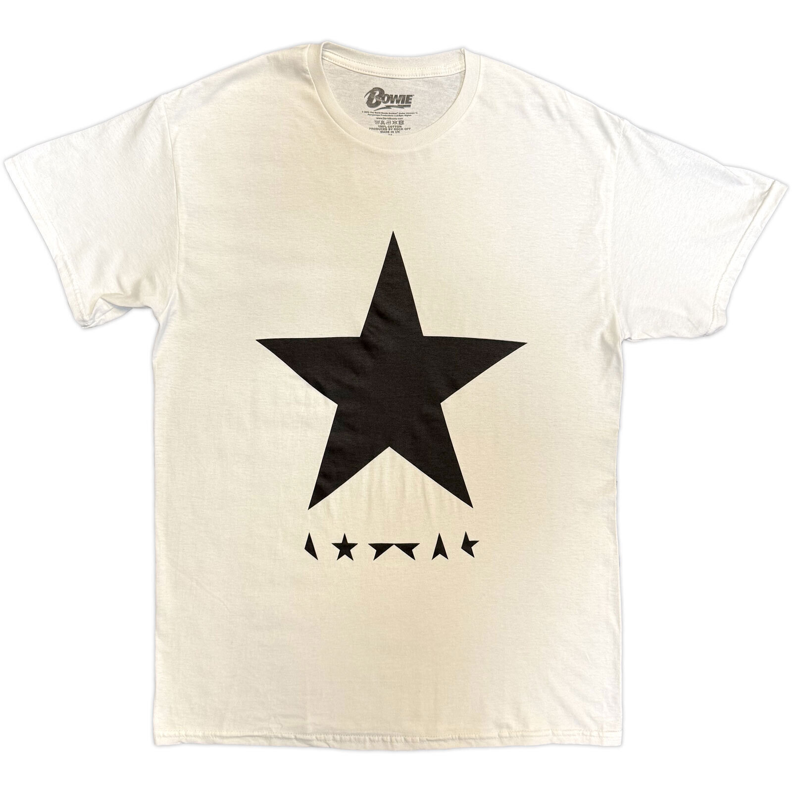 T-Shirt David Bowie Blackstar on White White 2XL T-Shirt