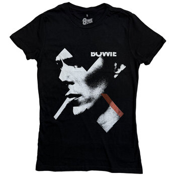 T-Shirt David Bowie X Smoke Red Black L Damen T-Shirt - 1