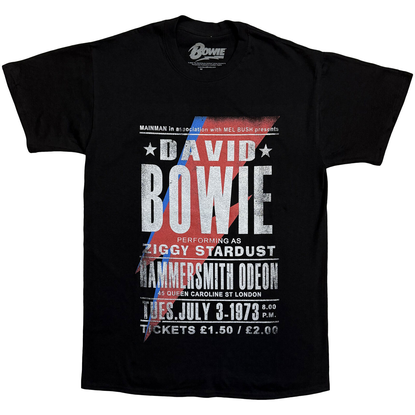 Košulja David Bowie Hammersmith Odeon Black S Košulja