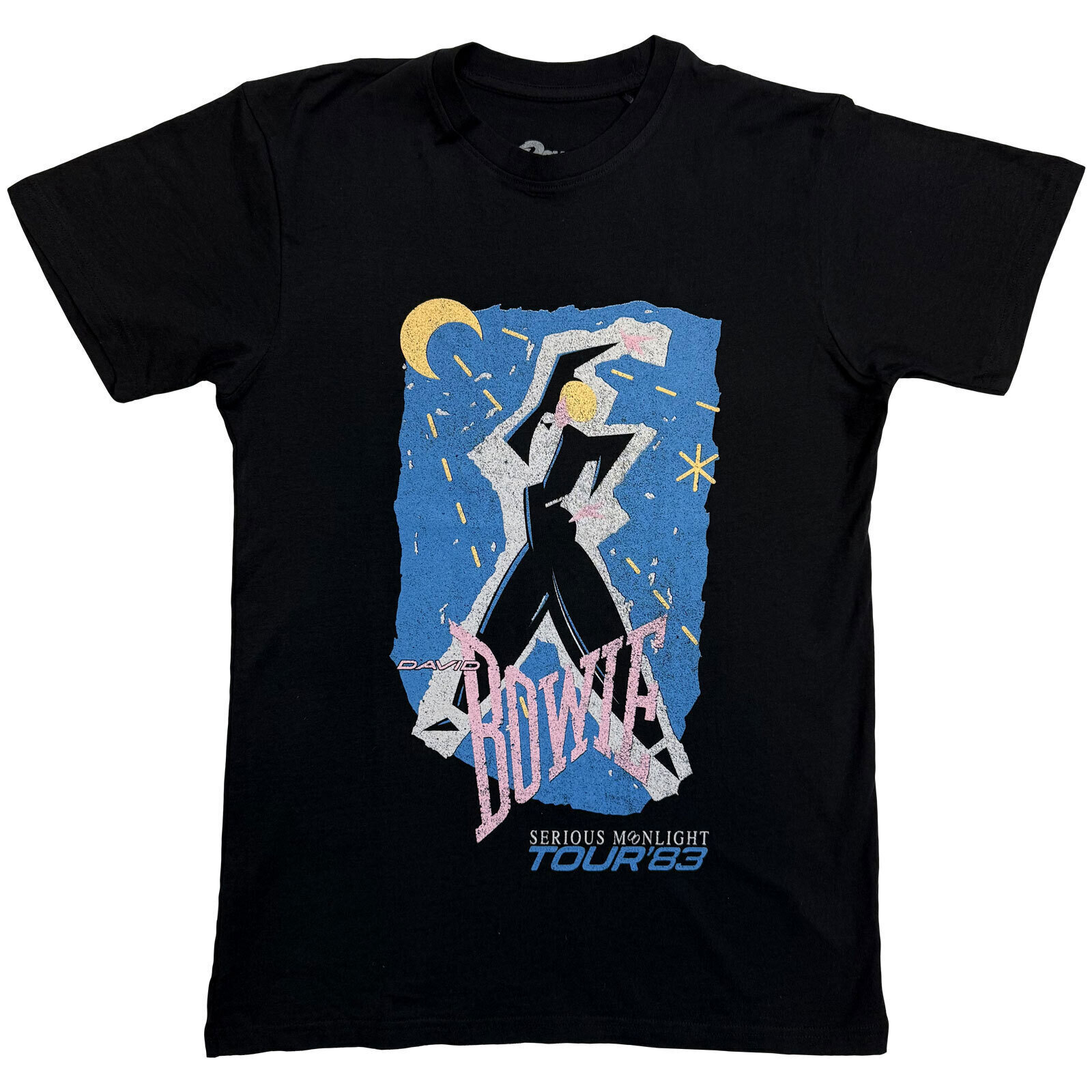 Skjorte David Bowie 83' Tour (Back Print) Black M Skjorte