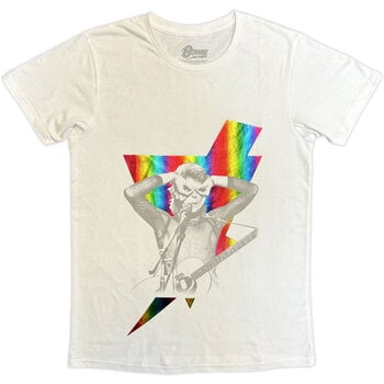T-shirt David Bowie Holographic Bolt (Foiled) White L T-shirt - 1