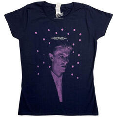 T-shirt David Bowie Dots Navy Blue XL Feminino T-shirt