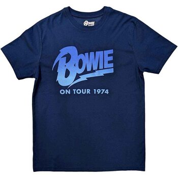 Tricou David Bowie On Tour 1974 Denim Blue S Tricou - 1