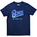 David Bowie On Tour 1974 Denim Blue XL T-Shirt